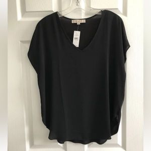 Loft Short Sleeve V-Neck Blouse -Small, New With Tags